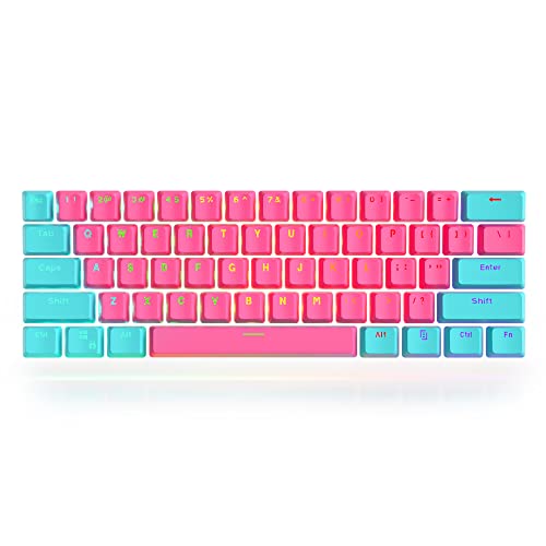 61 Keycaps 60% Miami PBT Ducky Keycap Set