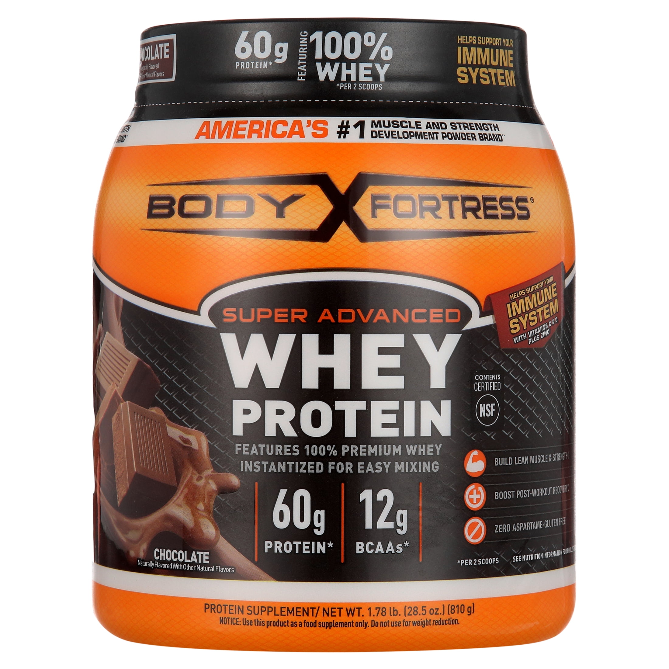 Chocolate Whey Protein Powder, 1.78 lb