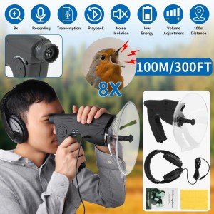 100M Parabolic Microphone for Bird Listening