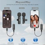 2 Pack Wireless Lavalier Microphones for Video Recording