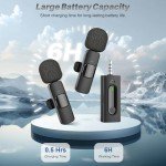 2 Pack Wireless Lavalier Microphones for Video Recording