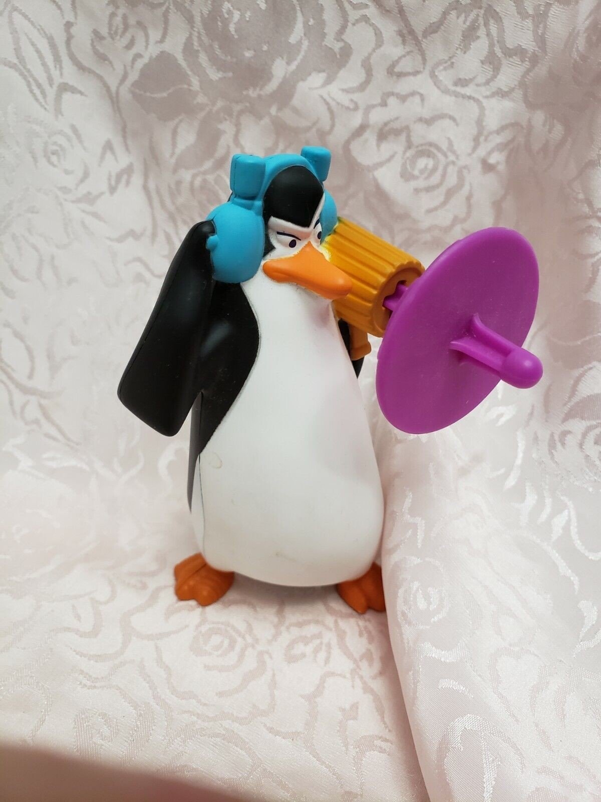 Penguin Toy with Parabolic Microphone Attachment