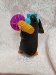 Penguin Toy with Parabolic Microphone Attachment