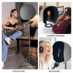 360° Microphone Isolation Shield for Studio Recording