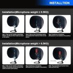 360° Microphone Isolation Shield for Studio Recording