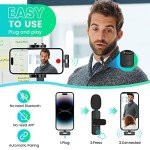EJCC Wireless Clip-on Microphones for iPhone