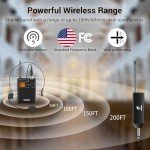 TONOR UHF Wireless Microphone System - Headset & Lavalier