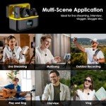 WAVLINK Wireless Lavalier Microphone Dual Mic System