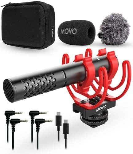 Movo X1-Mini Shotgun Microphone for Cameras