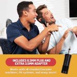 Wired Unidirectional Karaoke Microphone - Black