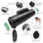12x50 HD Monocular with Smartphone Adapter and Tripod