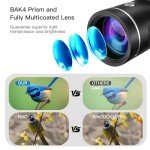 12x50 HD Monocular with Smartphone Adapter and Tripod