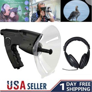 300FT Parabolic Microphone Amplifier for Sound Listening