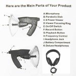 300FT Parabolic Microphone Amplifier for Sound Listening