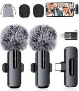 ZOPPLM Wireless Mini Microphone 2 Pack for Creators