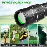 High-Powered 16X52 Monocular Telescope for Adults