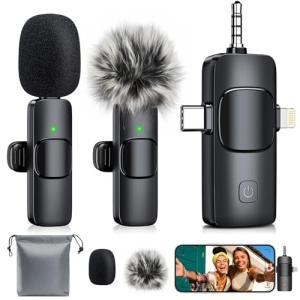 MENERESAS 3-in-1 Mini Wireless Microphone