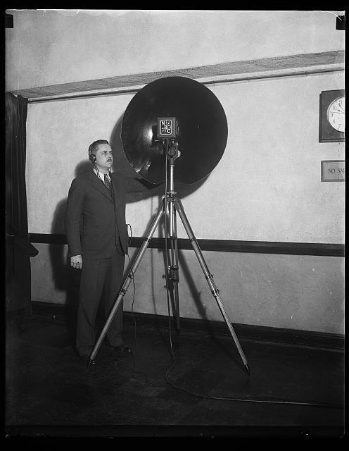 NBC Parabolic Microphone for Distant Sound Recording