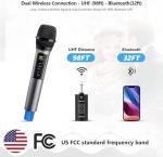 Bietrun Wireless Microphone System with Bluetooth & Echo