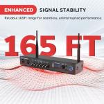 Pyle Wireless Microphone System with Bluetooth and Echo