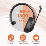 EKSA Wireless Bluetooth Headset with Noise Cancelling Microphone