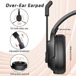 EKSA Wireless Bluetooth Headset with Noise Cancelling Microphone