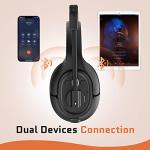 EKSA Wireless Bluetooth Headset with Noise Cancelling Microphone