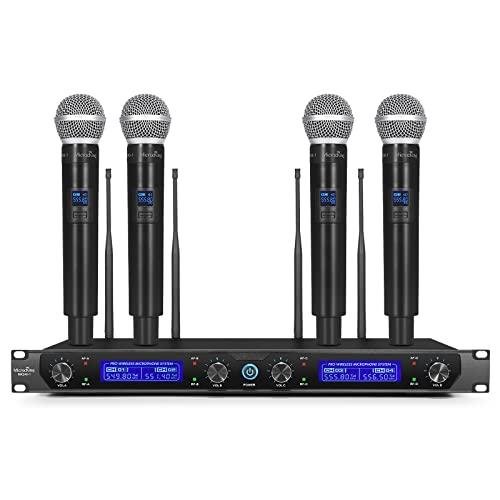 MicrocKing Wireless Microphone System with 4 Mics