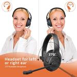 EKSA Wireless Bluetooth Headset with Noise Cancelling Microphone
