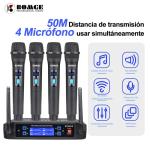 BOMGE 4-Channel Wireless Microphone System
