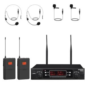 Innopow Dual UHF Wireless Lavalier Microphone System