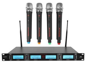 Rockville RWM4401UH Quad UHF Wireless Microphone System