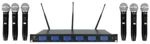 Rockville RWM-66 Wireless Microphone System, 6 Mics