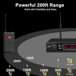 Innopow Dual UHF Wireless Lavalier Microphone System