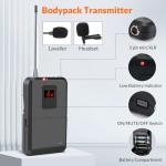 Innopow Dual UHF Wireless Lavalier Microphone System