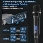 Talomen Wireless UHF Handheld Microphone Set