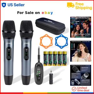 Wireless Long Range Karaoke Microphone Set 2-Pack