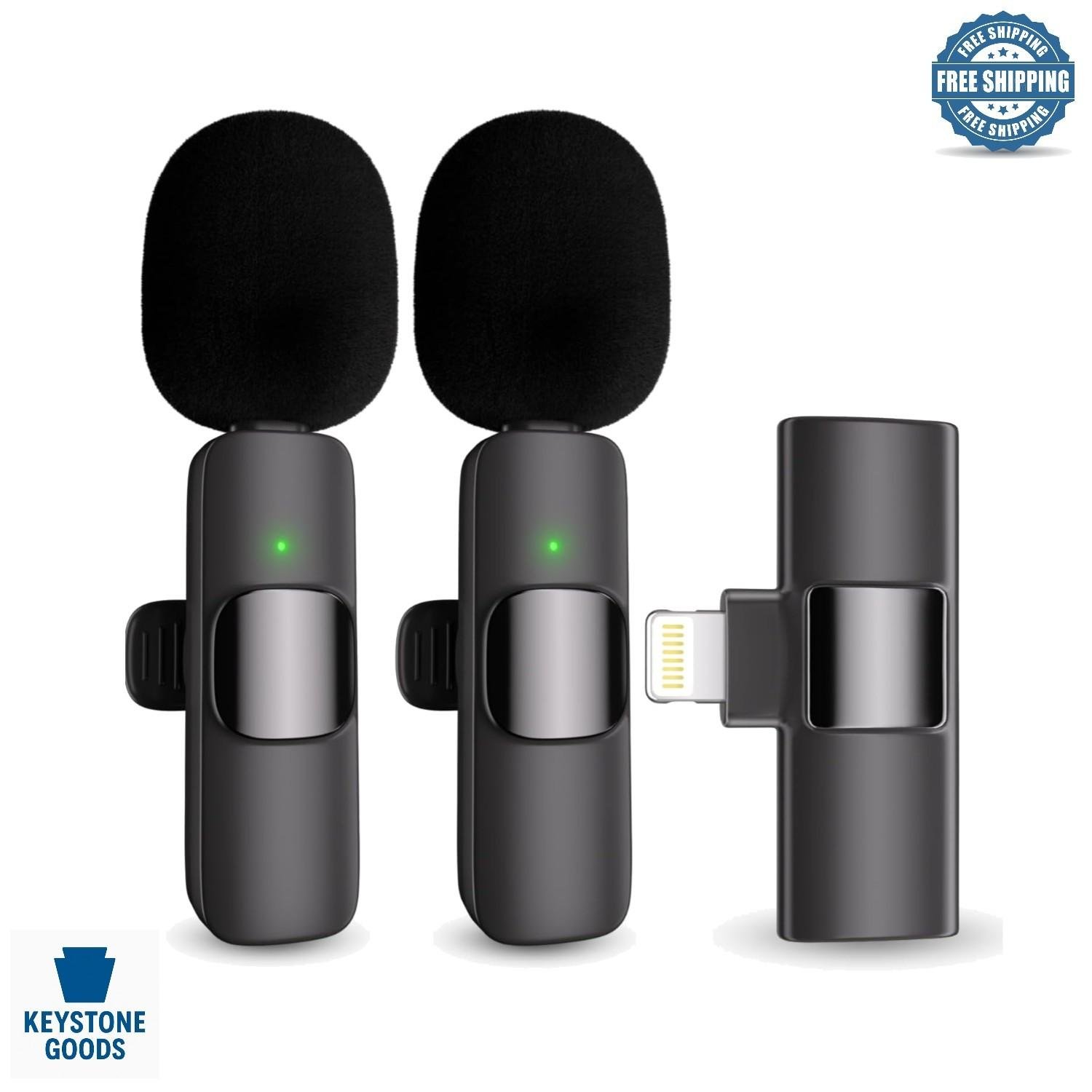 Wireless Lavalier Microphone Set for iPhone & iPad