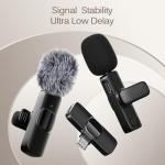 Wireless Lavalier Microphone Set for Interviews & Vlogs