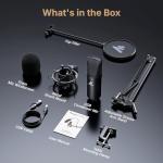 USB Condenser Microphone, 192kHz Plug & Play