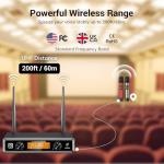 TONOR Portable UHF Dual Wireless Microphone System