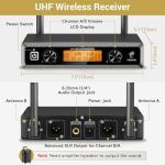 TONOR Portable UHF Dual Wireless Microphone System