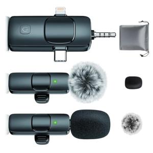 MENERESAS 3-in-1 Mini Wireless Microphone