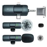 MENERESAS 3-in-1 Mini Wireless Microphone