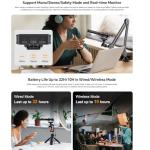 COMICA VM40 Wireless Shotgun Microphone,2.4G Super Cardioid Polar Pattern,48kHz/32-bit Float Recording,Wired/Wireless Dual Modes,32G On-Board Recording for 40-Hour Storage(VM 30 Upgraded Version)