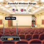 UHF Wireless Microphone with Long Range Signal