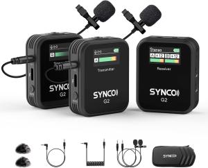 SYNCO G2 Wireless Lavalier Microphone with Dual Transmitter
