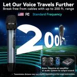 Wireless Karaoke Microphone Set - Long Range 2-Pack