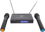 Dual Wireless Handheld Microphone System with 2 Mics
