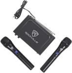 Dual Wireless Handheld Microphone System with 2 Mics